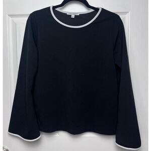 Green Envelope Los Angeles Women's Bell Sleeve Black Blouse Size Medium